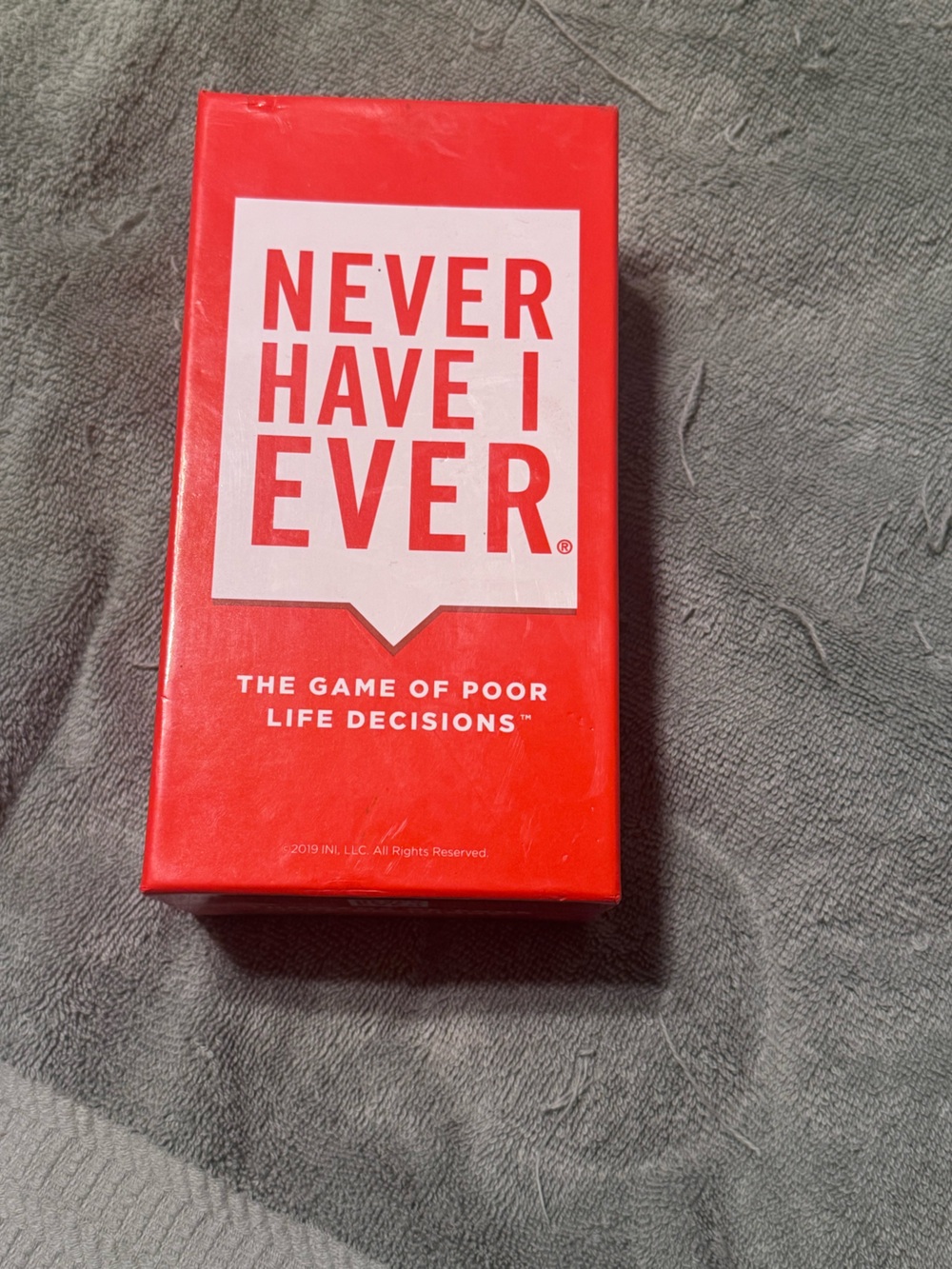 Never Have I Ever Party Card Game - Red